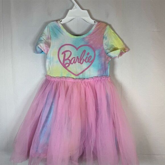 Barbie Other - Barbie Girls Dress Size 3T Multicolor Tie-Dye Tulle Tutu Knee Length